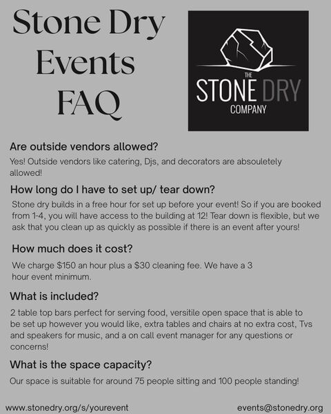 Stone Dry Events
