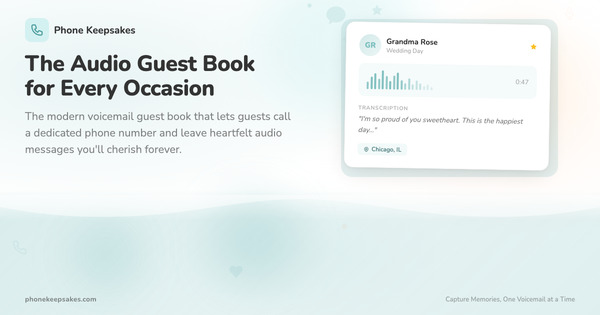 Audio Guest Books - Phone Keepsakes