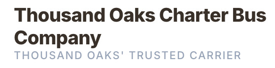 Thousand Oak Charter Bus Company
