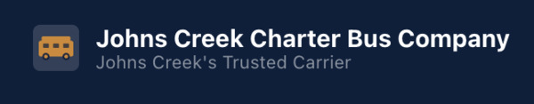 Johns Creek Charter Bus Company