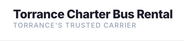 Torrance Charter Bus Rental