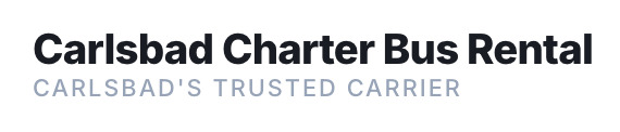 Carlsbad Charter Bus Rental