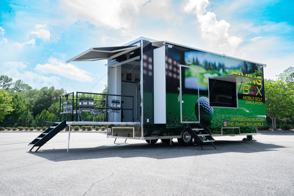Swingbox Mobile Golf Sim and Lounge