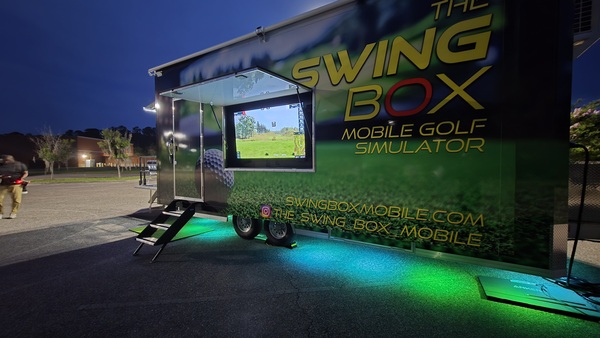 Swingbox Mobile Golf Sim and Lounge