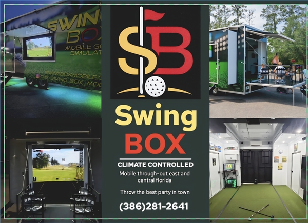 Swingbox Mobile Golf Sim and Lounge