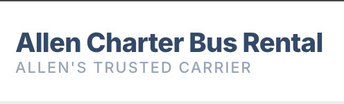 Allen Charter Bus Rental