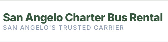 San Angelo Charter Bus Rental