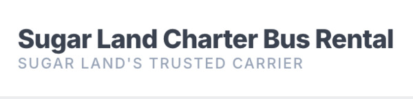 Sugar Land Charter Bus Rental