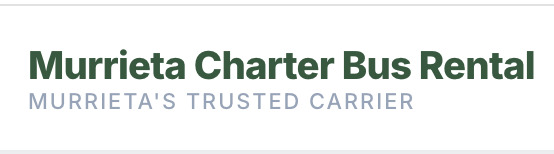 Murrieta Charter Bus Rental