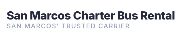 San Marcos Charter Bus Rental
