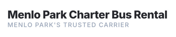 Menlo Park Charter Bus Rental