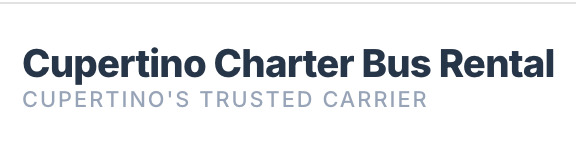 Cupertino Charter Bus Rental