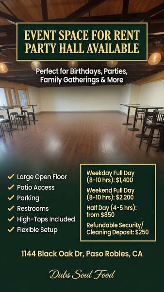Paso Robles Event Space and Food Truck Parking