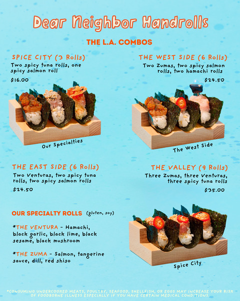 Dear Neighbor Handrolls