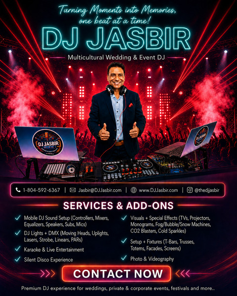 DJ Jasbir (Multicultural Wedding & Event DJ)