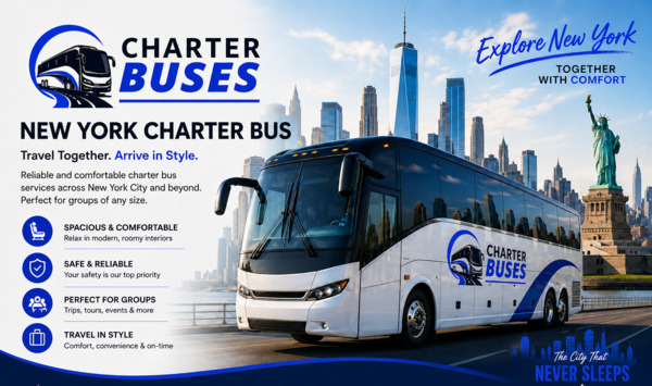 Sports Team Charter Bus in New York City for Comfortable Away Games