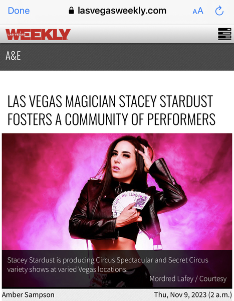 Stacey Stardust | Magician & Mentalist