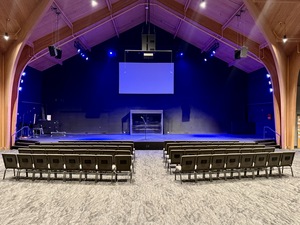 Stunning 6,500 Sq Ft Event Venue with Grand Stage, Professional Lighting , Vaulted Ceilings & Mezzan